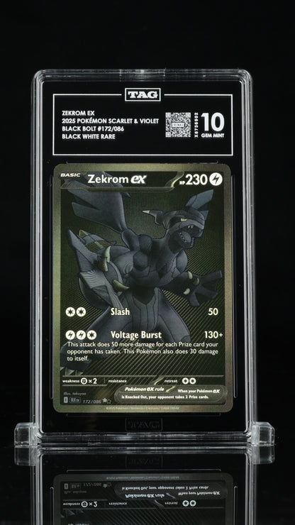 Pokemon 2025 Zekrom ex - Black Bolt - Black White Rare - TAG 10