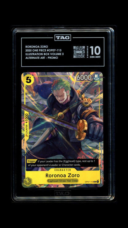 One Piece 2025 Roronoa Zoro - Illustration Box Vol 3 - Alt Art Promo - TAG 10 P3