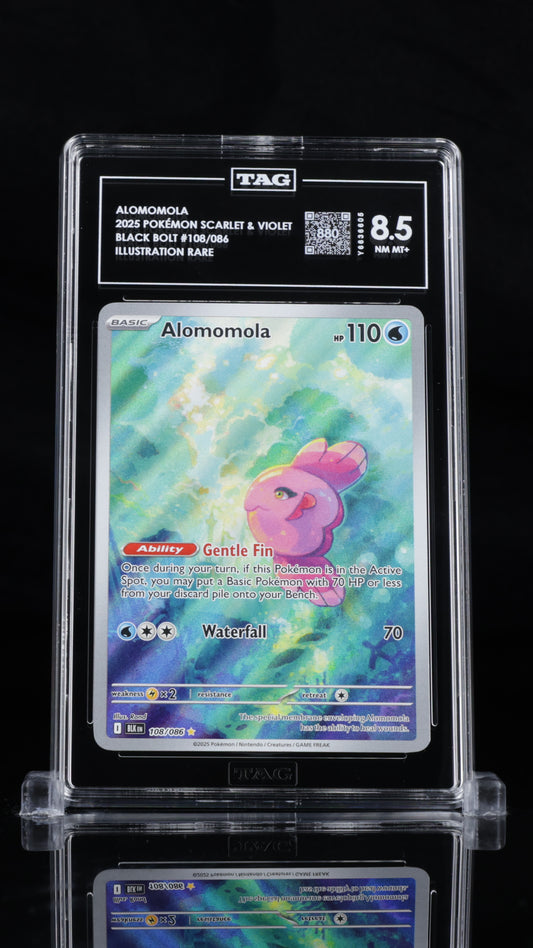 Pokemon 2025 Alomomola - Black Bolt - Illustration Rare - TAG 8.5