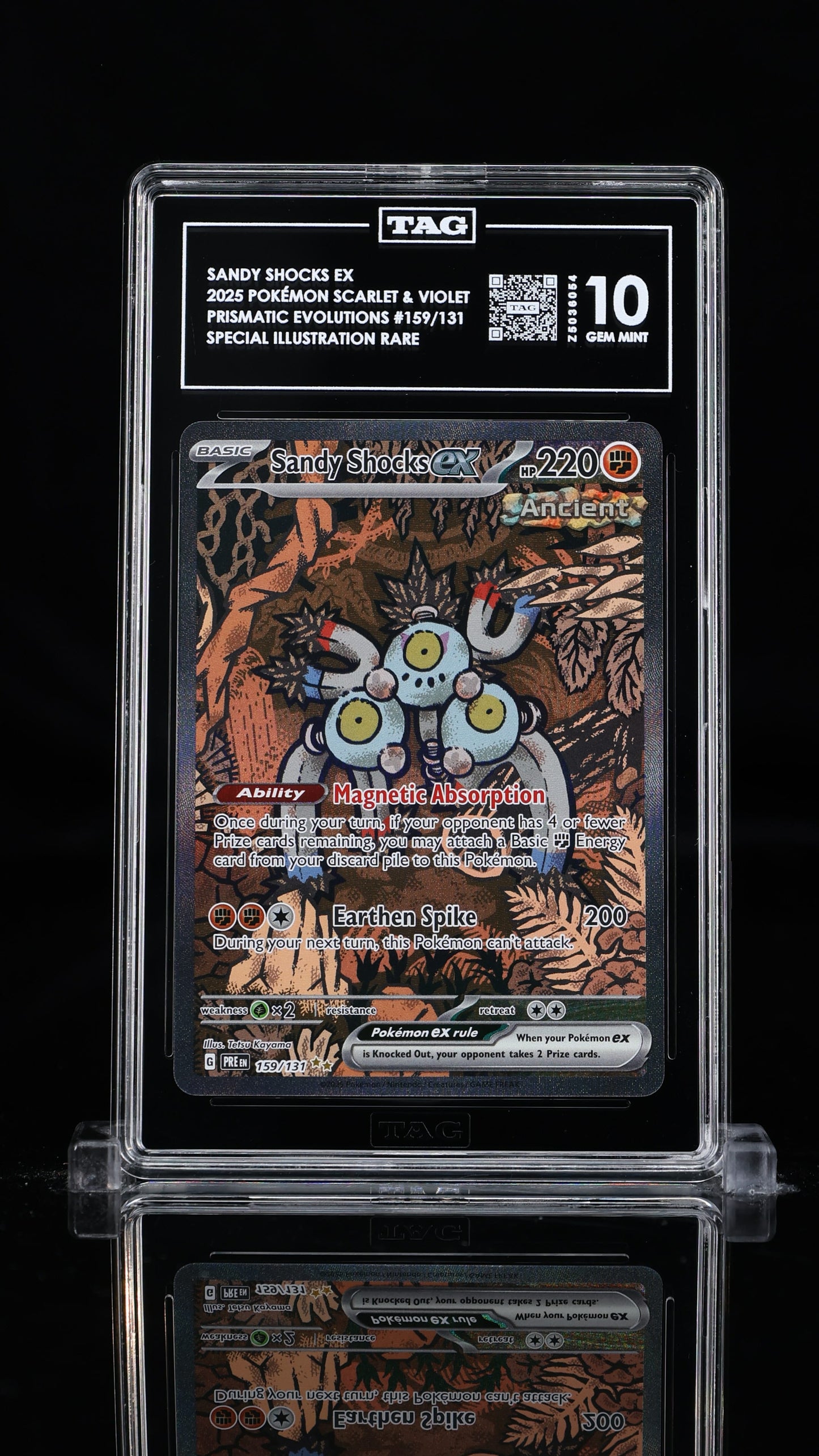 Pokemon 2025 Sandy Shocks ex - Prismatic Evolutions - Special Illustration Rare - TAG 10