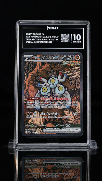 Pokemon 2025 Sandy Shocks ex - Prismatic Evolutions - Special Illustration Rare - TAG 10