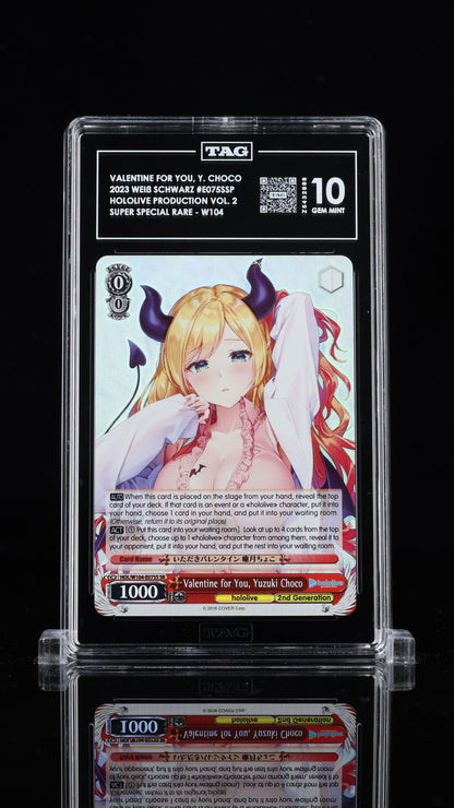 Weiss Schwarz 2023 Valentine For You, Yuzuki Choco - Hololive - SSR - TAG 10
