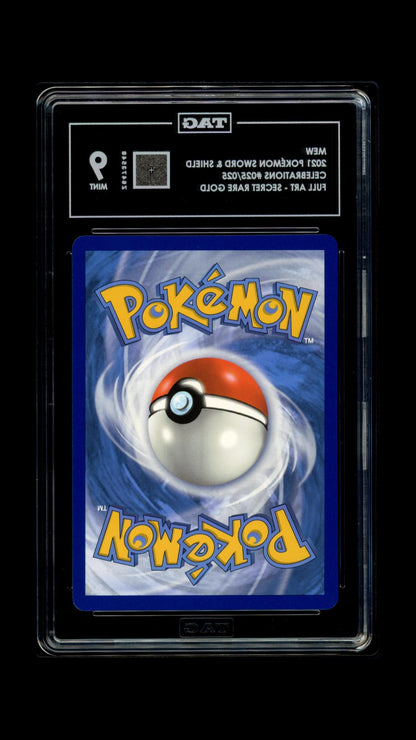 Pokemon 2021 Mew - Celebrations - Secret Rare Gold Full Art - TAG 9