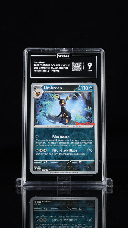 Pokemon 2023 Umbreon 130/197 - OBF GameStop Stamped Promo - TAG 9