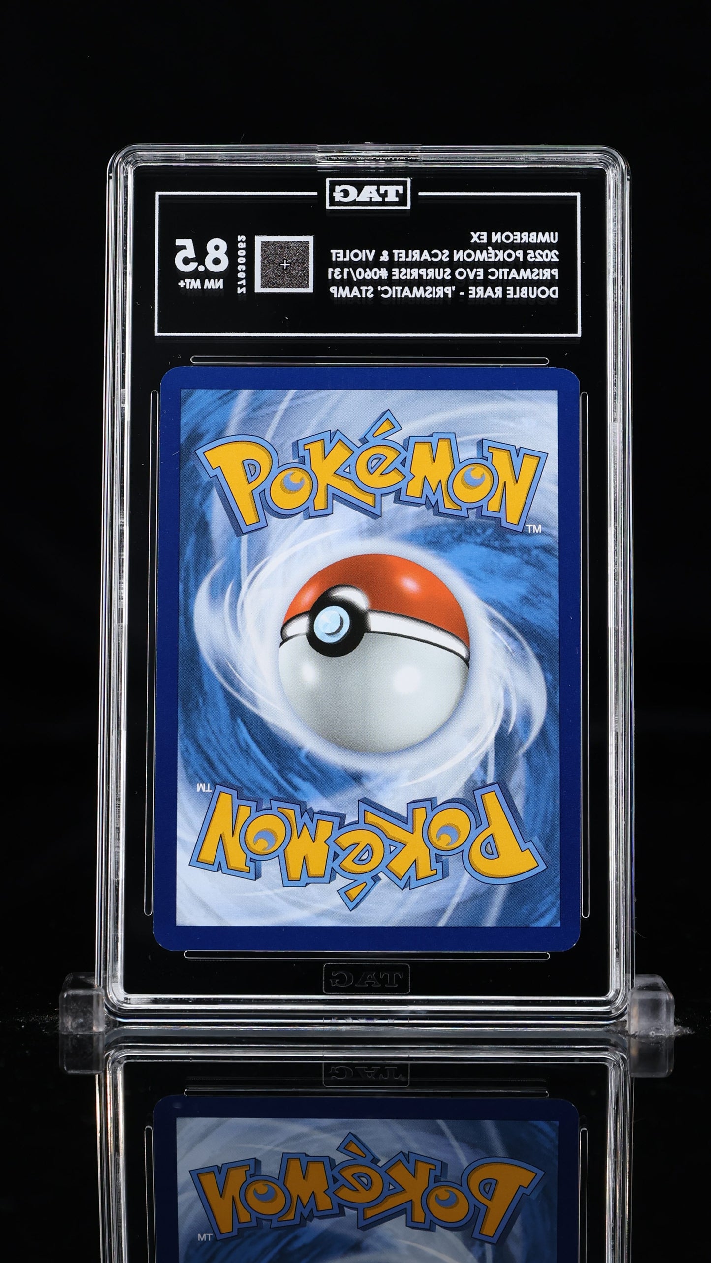 Pokemon 2025 Umbreon ex Prismatic Evo. Surprise - Double Rare - "Prismatic" Stamp - TAG 8.5