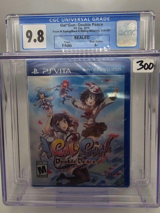 Gun Gal Double Peace PS Vita Front M Rating/Back E Rating Misprint CGC 9.8