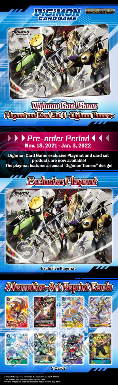 Digimon Card Game Playmat and Card Set 1 Digimon Tamers [PB-08]