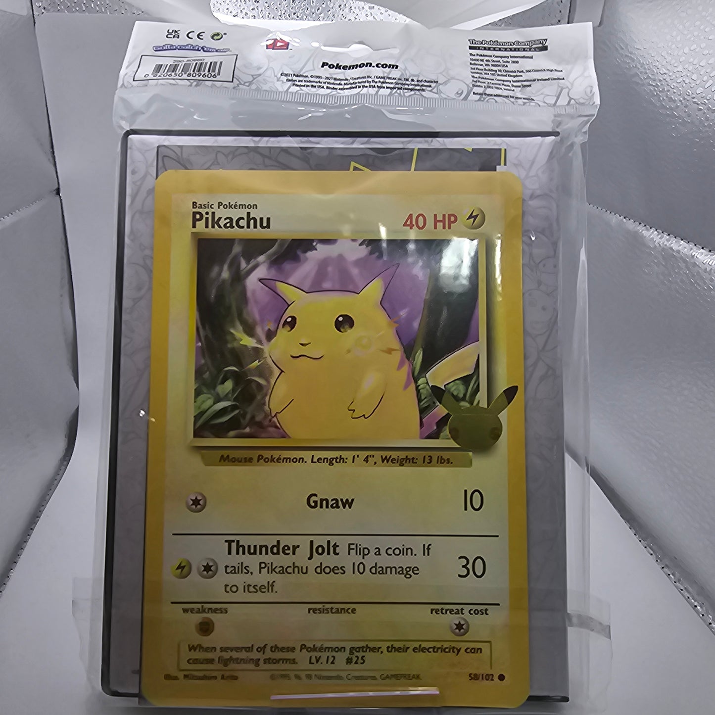 Pokemon TCG 25th Anniversary First Partner Collector's Binder with Pikachu Jumbo