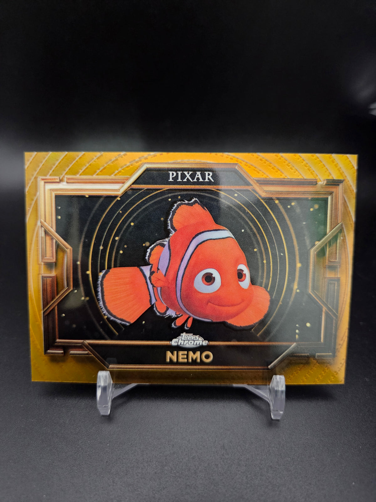 Nemo 2025 Topps Disney Pixar Gold Nemo Kaleidoscope Etch Refractor Card-#27 Nemo