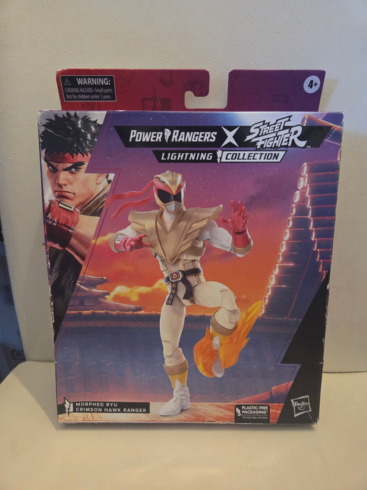 Power Rangers X Street Fighter Morphed Ryu Crimson Hawk Ranger Action Figure NEW