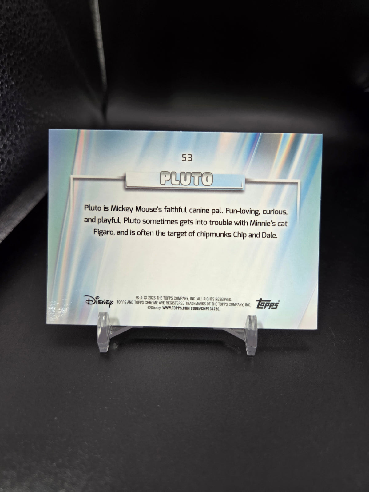2026 Topps Chrome Disney Pluto Aqua Wave Refractor 125/199