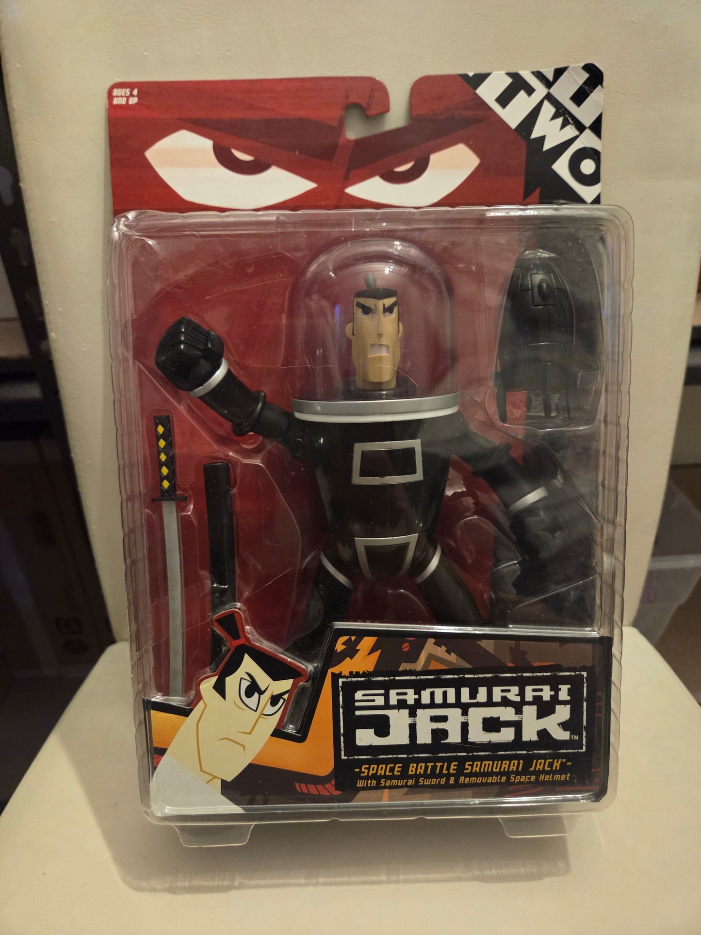 "Samurai Jack Space Battle"  Action Figure Black Cartoon Network 2001 - NEW