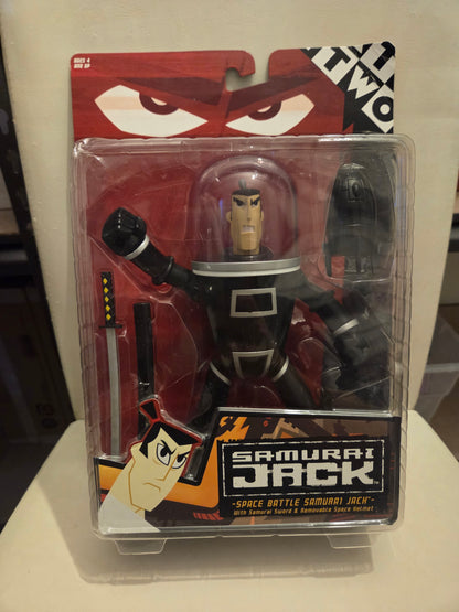 "Samurai Jack Space Battle"  Action Figure Black Cartoon Network 2001 - NEW