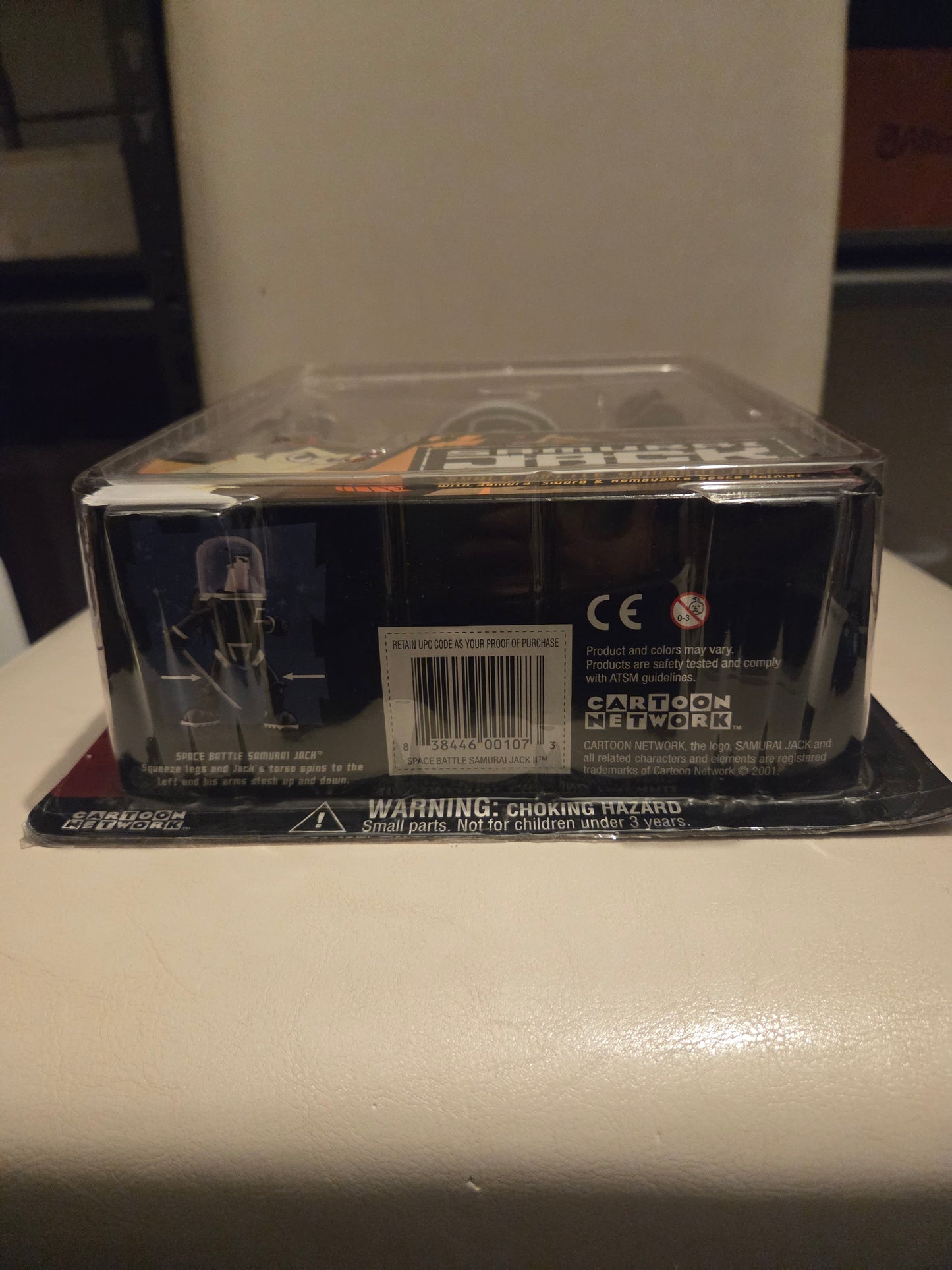 "Samurai Jack Space Battle"  Action Figure Black Cartoon Network 2001 - NEW