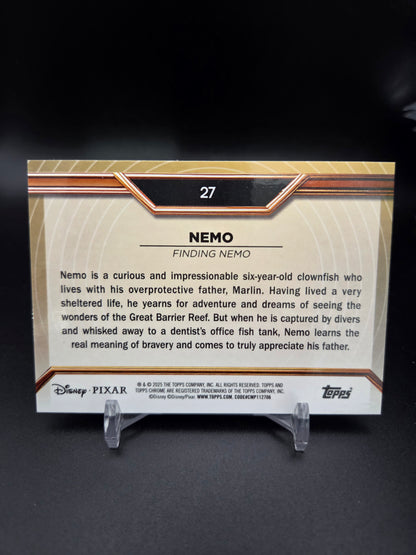 Nemo 2025 Topps Disney Pixar Gold Nemo Kaleidoscope Etch Refractor Card-#27 Nemo