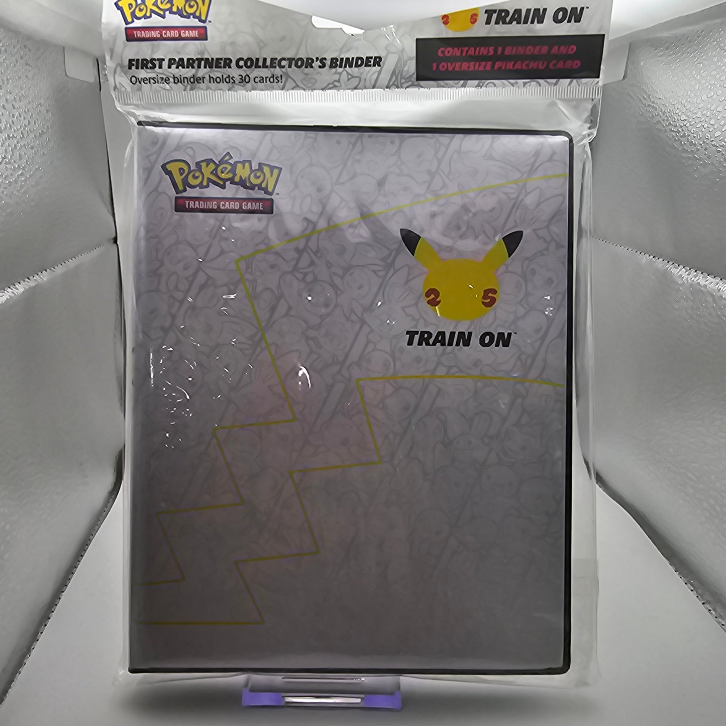 Pokemon TCG 25th Anniversary First Partner Collector's Binder with Pikachu Jumbo