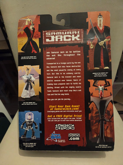 "Samurai Jack Space Battle"  Action Figure Black Cartoon Network 2001 - NEW