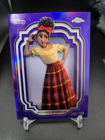 2024 Topps Chrome Disney #187 Dolores Madrigal Purple Refractor #96/199 Encanto