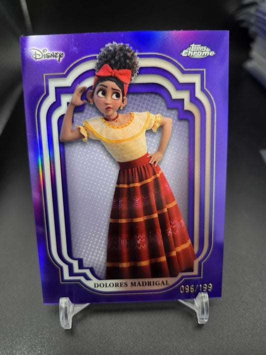 2024 Topps Chrome Disney #187 Dolores Madrigal Purple Refractor #96/199 Encanto