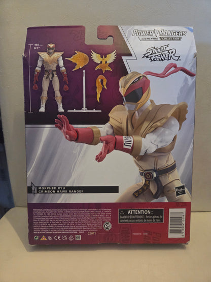 Power Rangers X Street Fighter Morphed Ryu Crimson Hawk Ranger Action Figure NEW