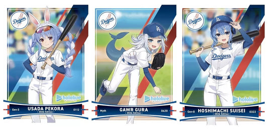 Sealed 2024 LA Dodgers Hololive Promotional Baseball Cards Limited Edition
